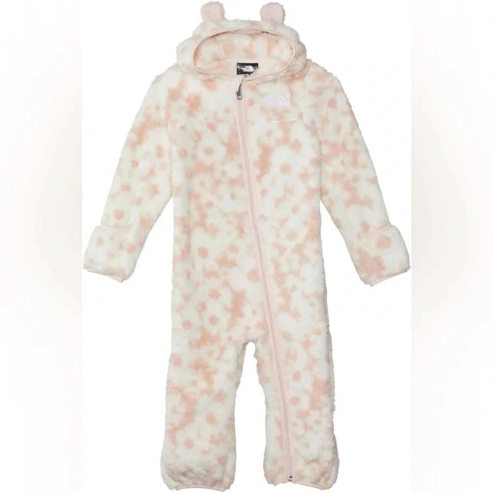 North Face Sherpa One-Piece Bunting Snow Suit Winter‎ Ski Baby 0-3M Bear Ears
